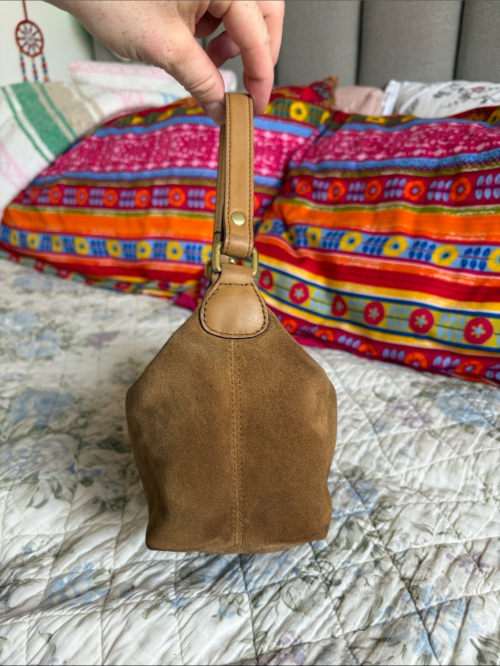Coach Suede Vintage Demi Hobo Shoulder Bag Y2K - Picture 4 of 16